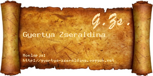 Gyertya Zseraldina névjegykártya